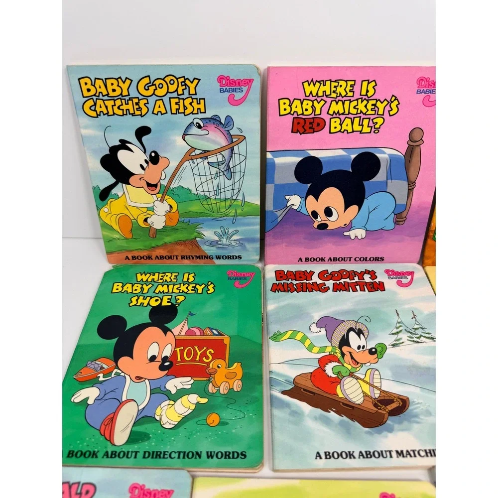 Vintage Disney Babies Weekly Reader Board Books Lot of 10 Mickey Minnie Donald